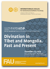 Flyer für den Workshop "Divination in Tibet and Mongolia. Past and Present".