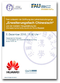 Flyer "Erweiterungsfach Chinesisch".