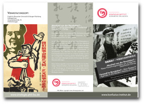 Link zur PDF des Flyer der "Vortragsreihe Abschied von der Revolution? - Neue Forschungsansätze zur modernen Geschichte Chinas" des KI Nürnberg-Erlangen.