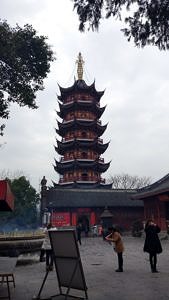 Pagodenturm in einem chinesischen Tempel.