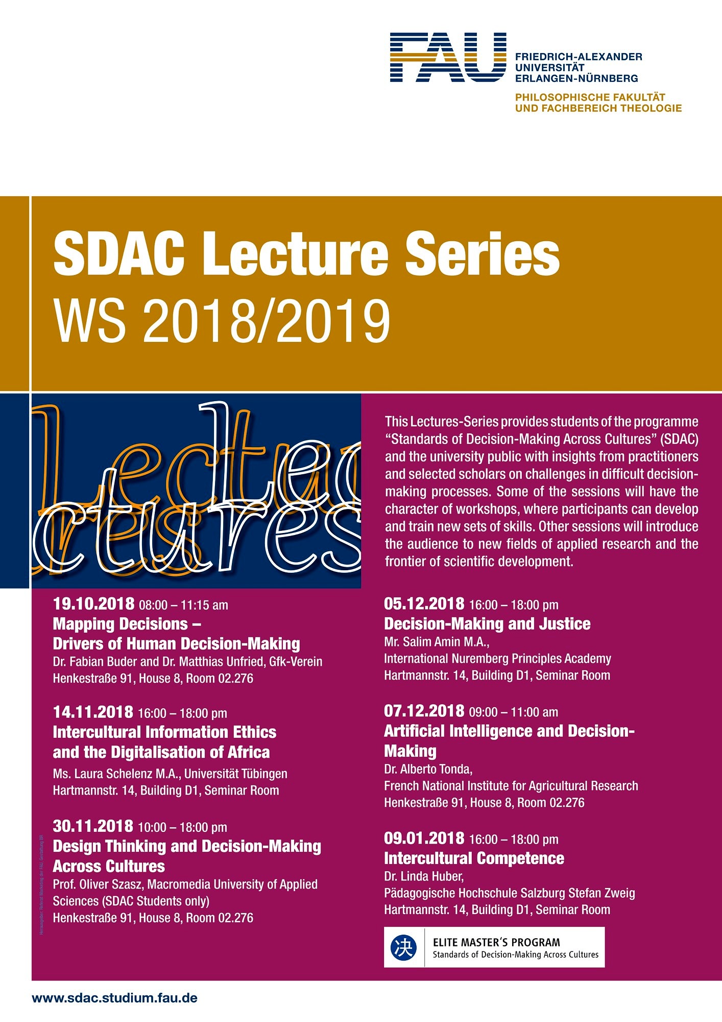 Zum Artikel "SDAC Lecture Series WS 2018/19"