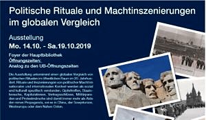 Poster zur Veranstaltung "Politische Rituale und Machtinszenierungen im globalen Vergleich".