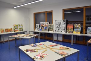 Ausstellung zu China in "westlichen" Comic-Büchern bei der Langen Nacht der Wissenschaften 2019.