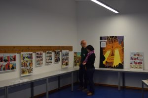 Ausstellung zu China in "westlichen" Comic-Büchern bei der Langen Nacht der Wissenschaften 2019.