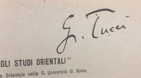 Unterschrift von Giuseppe Tucci