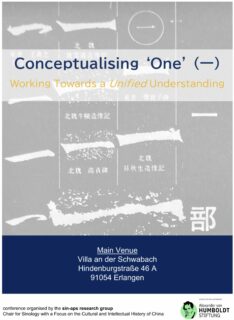 Poster zur Veranstaltung "Conceptualising 'One' (一)"